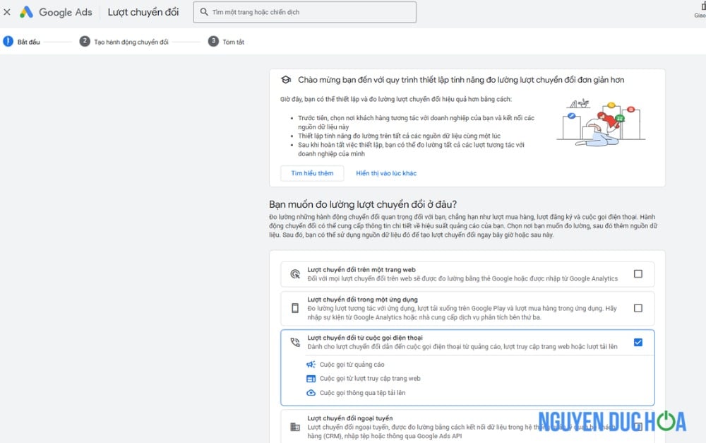 Thiết lập Conversion Tracking Google Ads