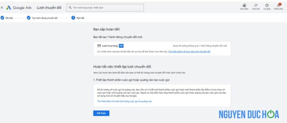 Thiết lập Conversion Tracking Google Ads